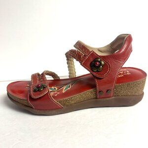 Spring Step Womens Elenee Sandal Red Size EU39 M US8.5